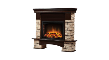 Портал Firelight Forte Wood 25 камень коричневый, шпон темный дуб